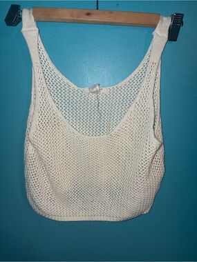 Women’s Cream Mesh Crop Top